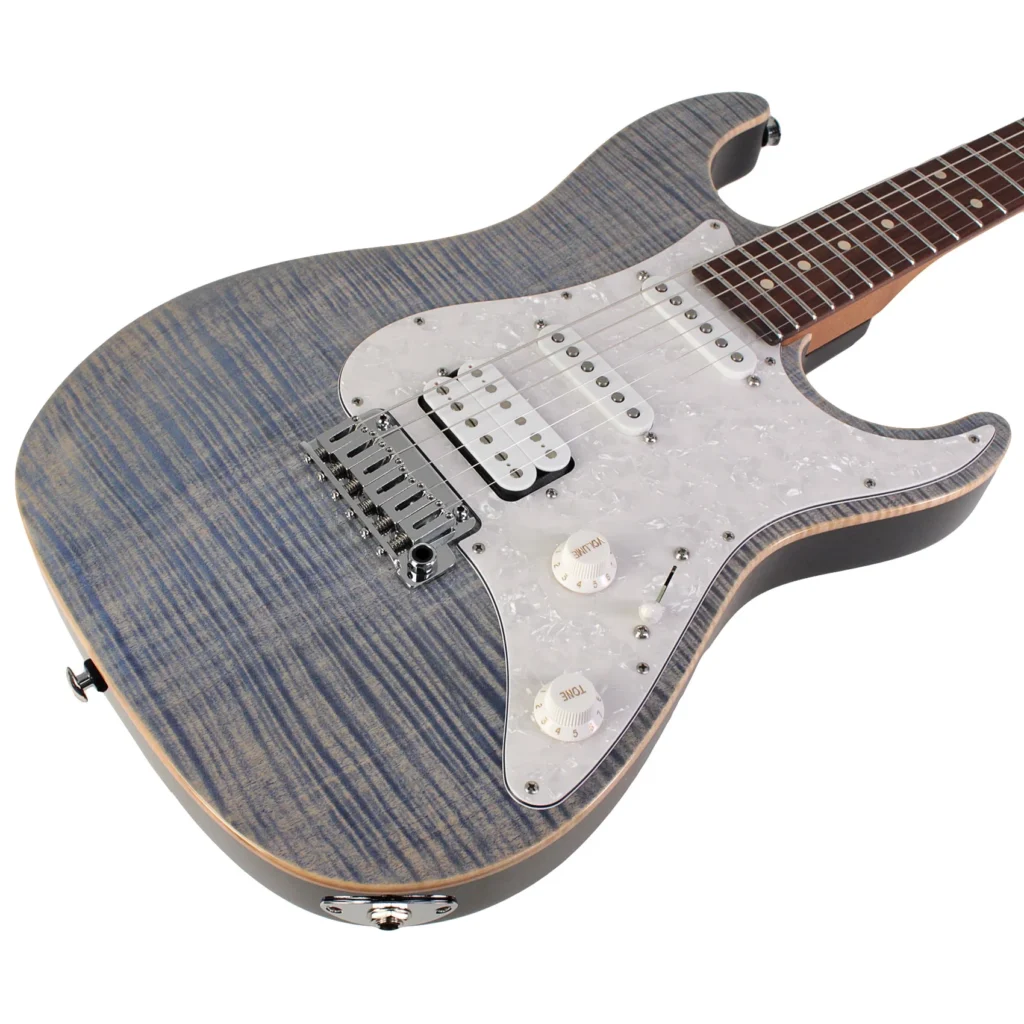 Suhr Standard Plus HSS Pau Ferro Trans Blue Denim Slate