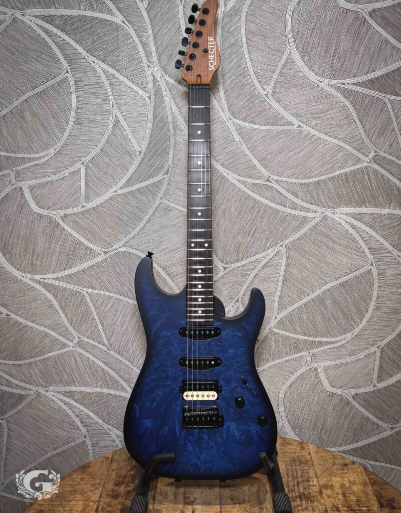 Schecter USA Sunset Custom-II HSS - Ocean Blue Burst Satin