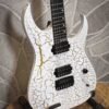 Schecter USA Sunset Extreme White and Gold Satin Crackle