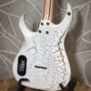 Schecter USA Sunset Extreme White and Gold Satin Crackle