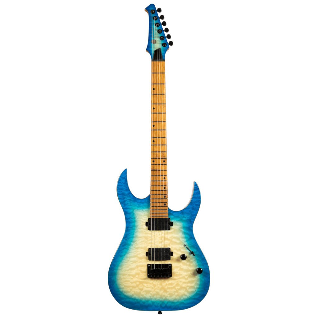 Spira Guitars S-500 QAB Trans Aqua Blue