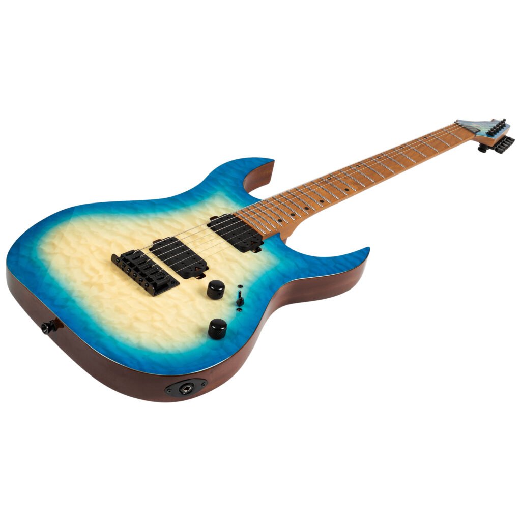 Spira Guitars S-500 QAB Trans Aqua Blue