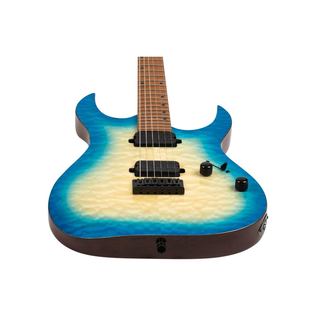 Spira Guitars S-500 QAB Trans Aqua Blue