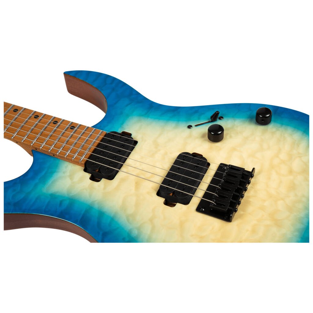 Spira Guitars S-500 QAB Trans Aqua Blue