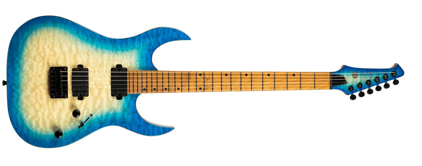 Spira Guitars S-500 QAB Trans Aqua Blue