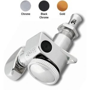 Grover Roto Grip Mini Machine Heads 6 Line Black Chrome