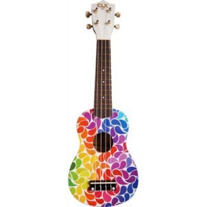 CLX Calista 21 Rainbow Drips Ukulele Rainbow Drips (Soprano)