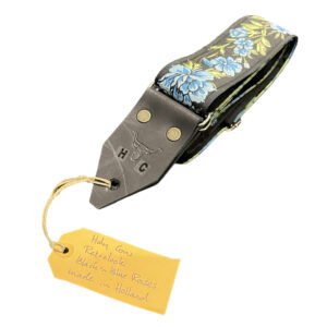 Holy Cow Guitar Straps - Retrolook Blue 'n Roses