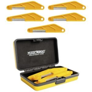 MusicNomad Bass Guitar Diamond Coated Nut File Set w/ Case 5 PC Added