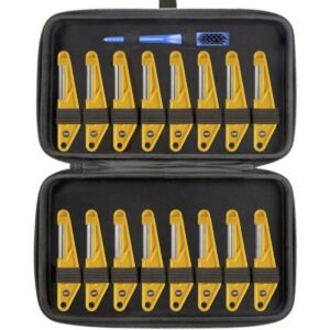 MusicNomad Diamond Coated Nut File Shop Set 16 PC w/ New Storage Case & Brush